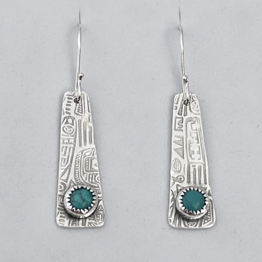 Turquoise Silver Earrings