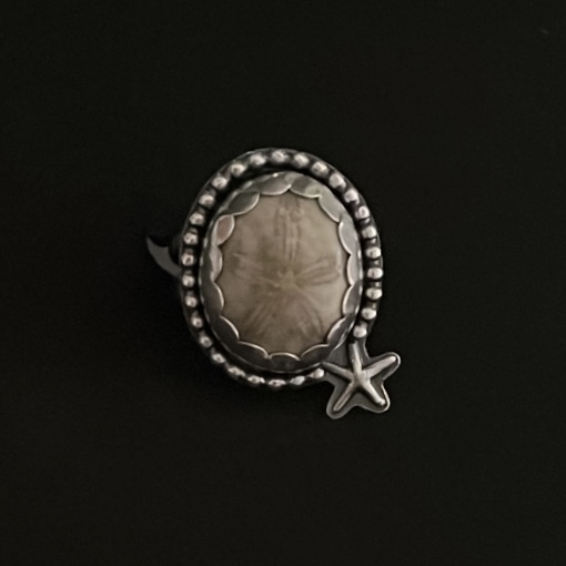 Fossilized Sand Dollar Ring